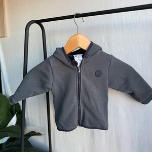 Jacadi Paris Zip Up Jacket with Sherpa Lined Hood / Size 18 Months